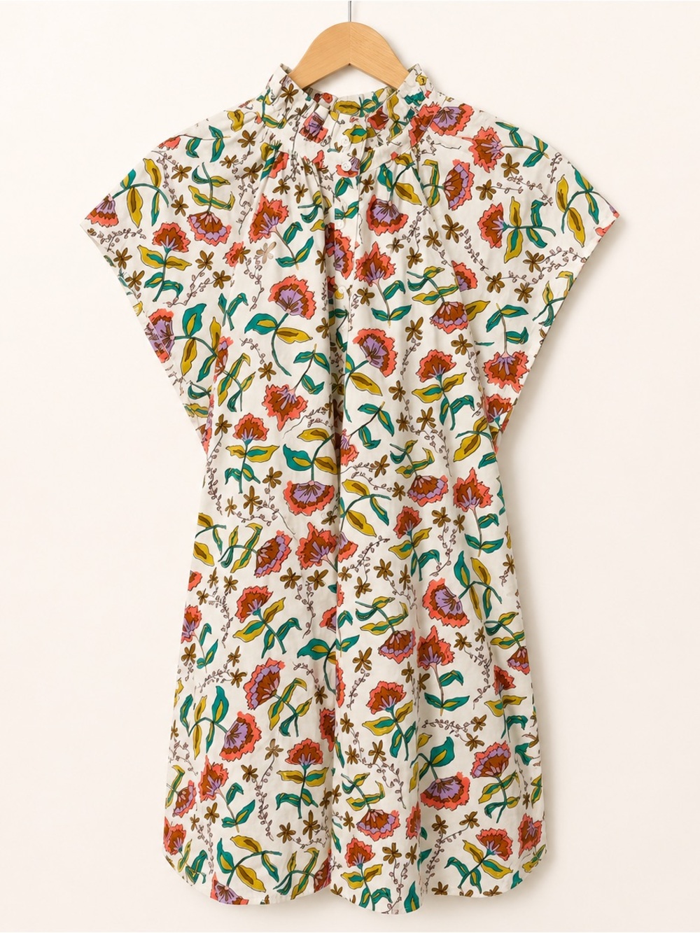 NWOT CROSBY by Mollie Burch Floral High-Neck Mini Dress Size M